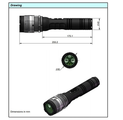 Long Distance Rechargeable Torch Powerful Green Laser Flashlight for Tactical Needs